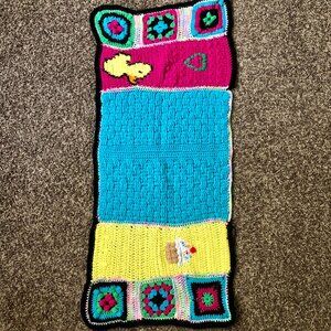 Vintage Handmade Crochet Baby Blanket